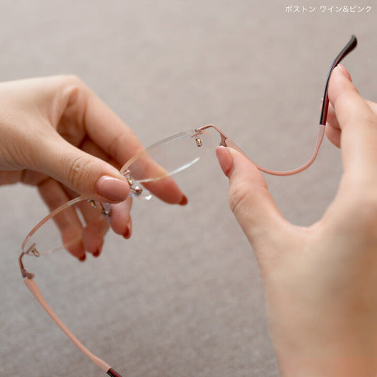 アイウェアエア フレームレス フチなし スクエアスリム 4色