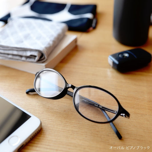 【試着交換も無料】度数 0.5~ 5色 おしゃれで軽量な老眼鏡 アイウェアエア 小さめオーバル ブルーライトカット