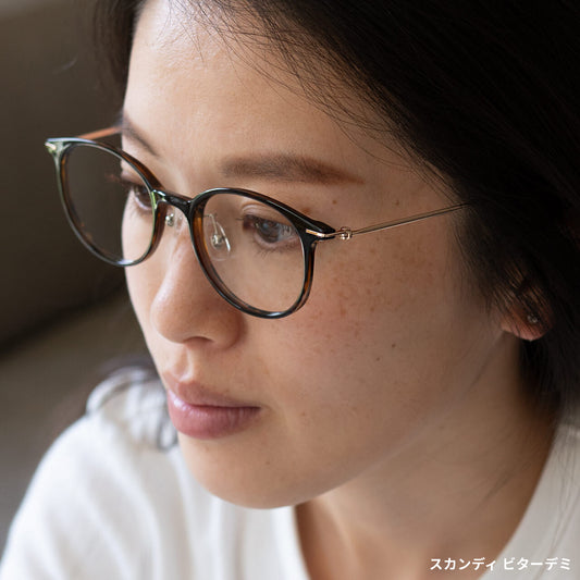 【交換無料】度数 0.5~ 7色 メタルセル+クリアレンズのおしゃれな老眼鏡 アイウェアエア スカンディ ボストン 軽量 ブルーライトカット