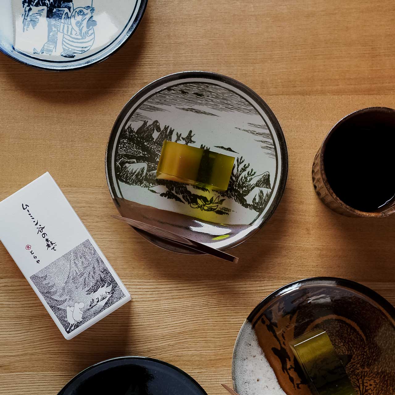 ムーミン皿　アマブロ 益子焼５枚セット MOOMIN×amabro MASHIKO POTTERY-GLAZE- BOX SET ≪5枚セット