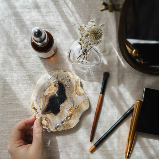 【個体で選べる】amabro WOOD COASTER Natural 珪化木