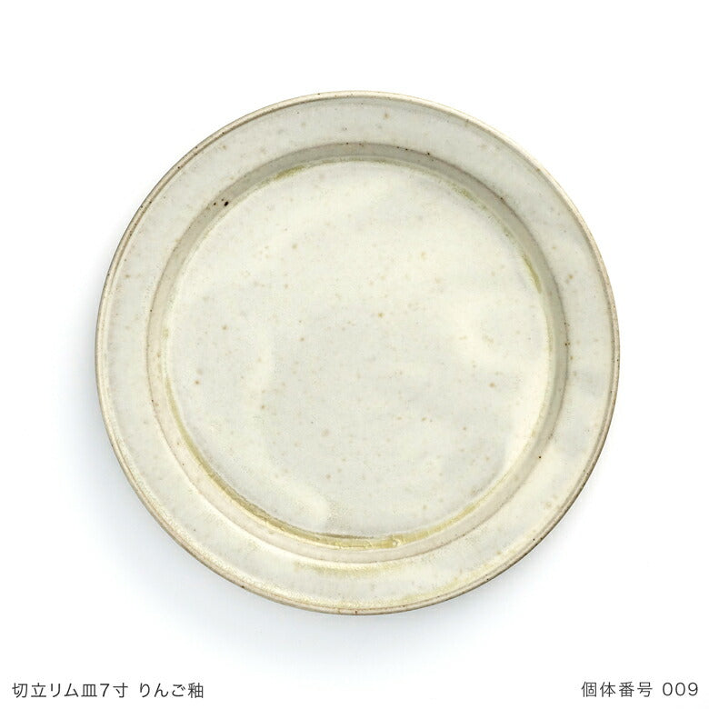 【個体で選べる】秋谷茂郎 切立リム皿 7寸 りんご釉