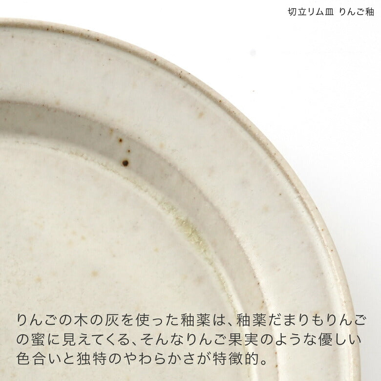 【個体で選べる】秋谷茂郎 切立リム皿 8寸 りんご釉