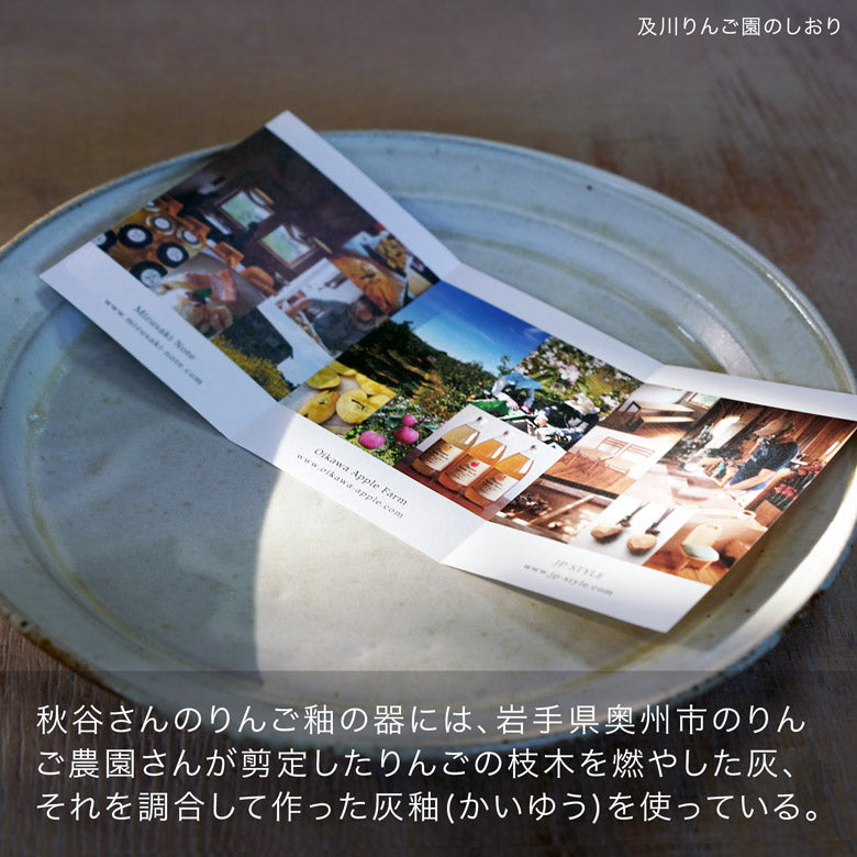 【個体で選べる】秋谷茂郎 切立リム皿 8寸 りんご釉