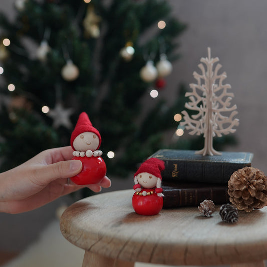 Aarikka トントゥ tonttu 11cm 大 女性 レッド