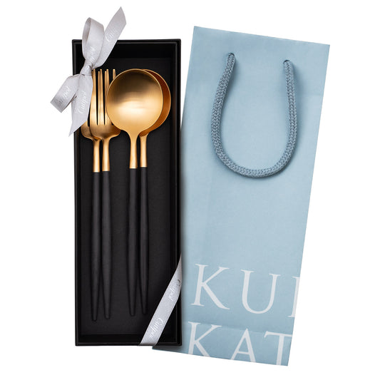 【正規取扱店】 クチポール GOA/ゴア ディナー 4本 ギフトセット ブラック ゴールド