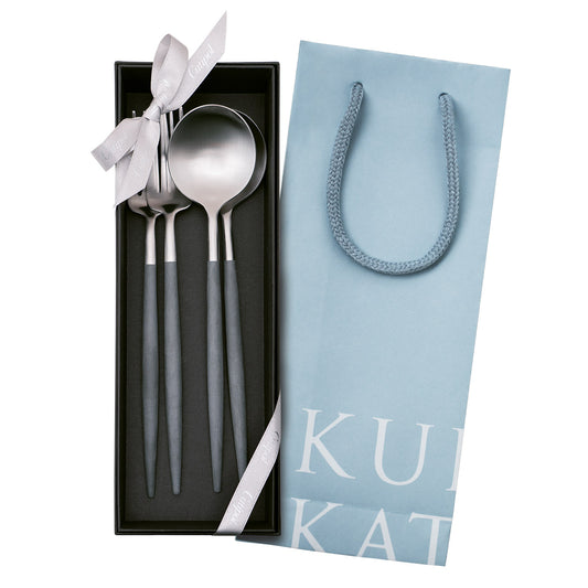 【正規取扱店】 クチポール GOA/ゴア ディナー 4本 ギフトセット グレー シルバー