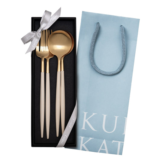 【正規取扱店】 クチポール GOA/ゴア ディナー 4本 ギフトセット アイボリー ゴールド