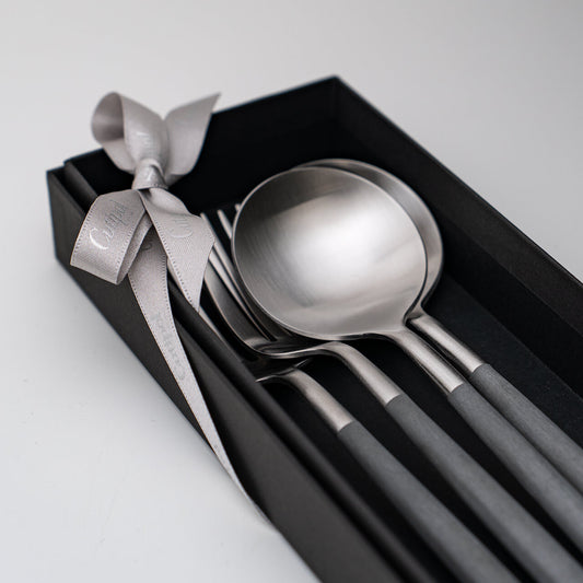 【正規取扱店】 クチポール GOA/ゴア ディナー 4本 ギフトセット グレー シルバー