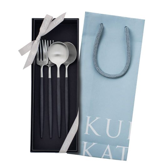 【正規取扱店】 クチポール GOA/ゴア デザート 4本 ギフトセット ブラック シルバー