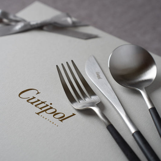 【正規取扱店】 クチポール GOA/ゴア ディナー 6本 ギフトセット ブラック シルバー