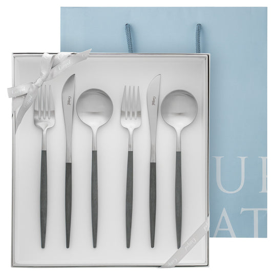 【正規取扱店】 クチポール GOA/ゴア ディナー 6本 ギフトセット グレー シルバー