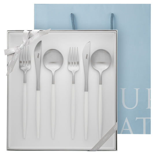 【正規取扱店】 クチポール GOA/ゴア ディナー 6本 ギフトセット ホワイト シルバー