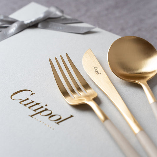 【正規取扱店】 クチポール GOA/ゴア ディナー 6本 ギフトセット アイボリー ゴールド