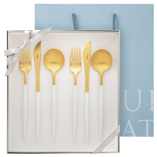 【正規取扱店】 クチポール GOA/ゴア ディナー 6本 ギフトセット ホワイト ゴールド