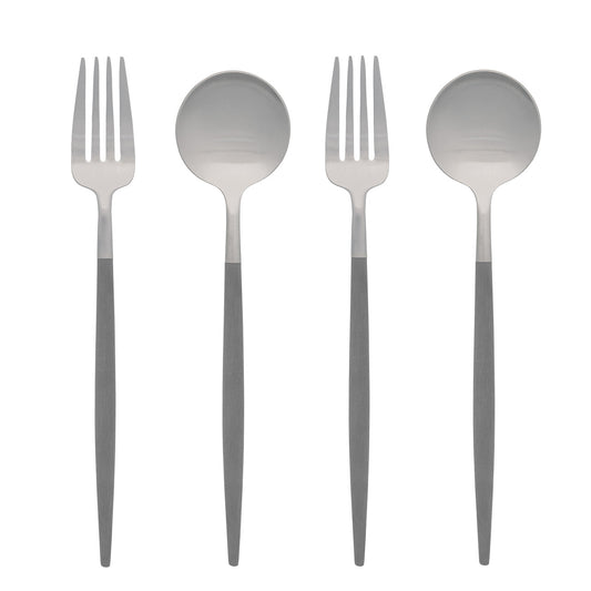 【正規取扱店】 クチポール GOA/ゴア ディナー 4本セット グレー シルバー