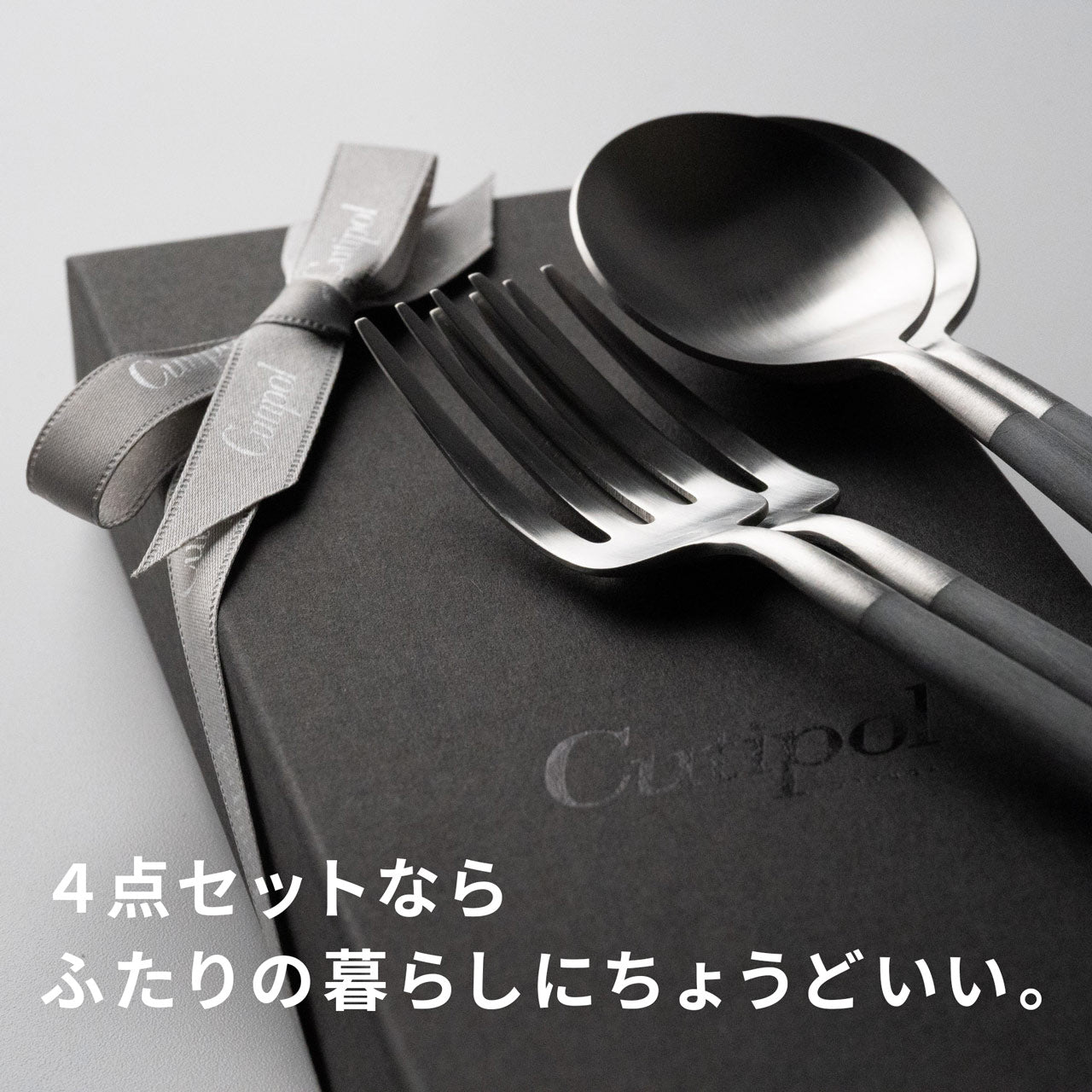 【正規取扱店】 クチポール GOA/ゴア デザート 4本 ギフトセット グレー シルバー