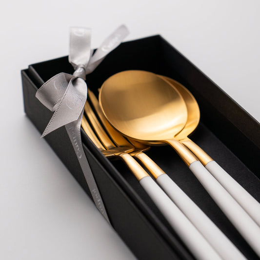 【正規取扱店】 クチポール GOA/ゴア ディナー 4本 ギフトセット ホワイト ゴールド