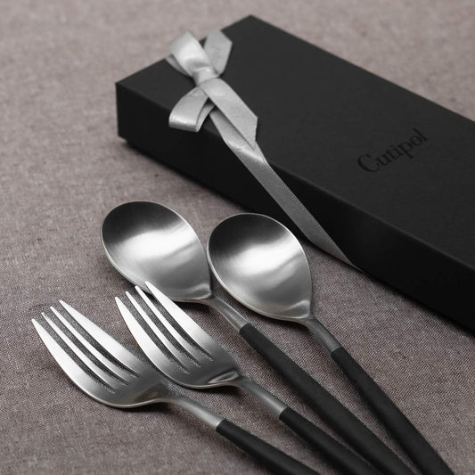 【正規取扱店】 クチポール MIO/ミオ ディナー 4本 ギフトセット ブラック シルバー