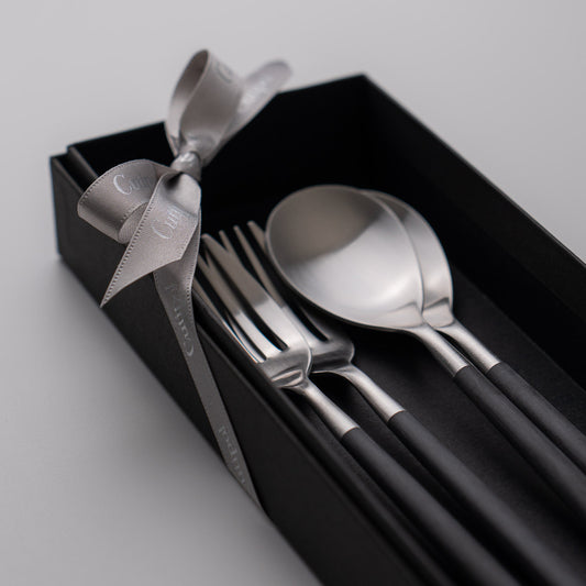 【正規取扱店】 クチポール MIO/ミオ デザート 4本 ギフトセット ブラック シルバー