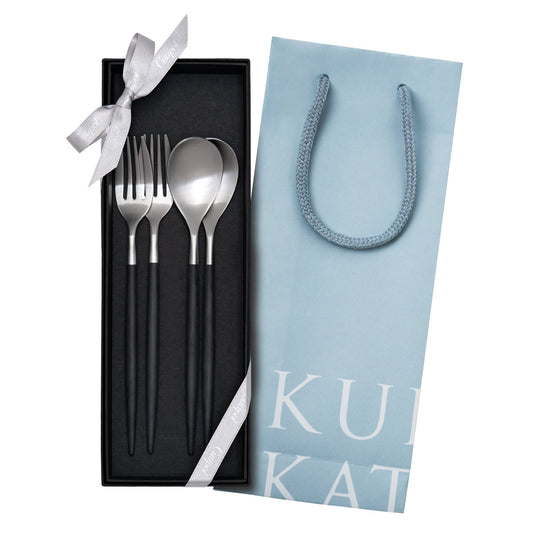 【正規取扱店】 クチポール MIO/ミオ デザート 4本 ギフトセット ブラック シルバー