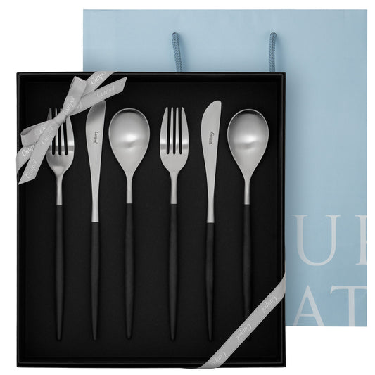 【正規取扱店】 クチポール MIO/ミオ ディナー 6本 ギフトセット ブラック シルバー