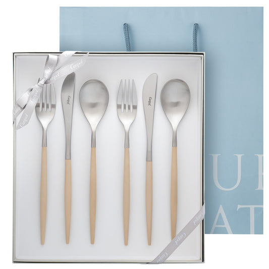 【正規取扱店】 クチポール MIO/ミオ ディナー 6本 ギフトセット アイボリー シルバー