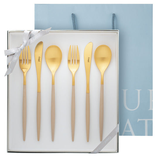 【正規取扱店】 クチポール MIO/ミオ ディナー 6本 ギフトセット アイボリー ゴールド