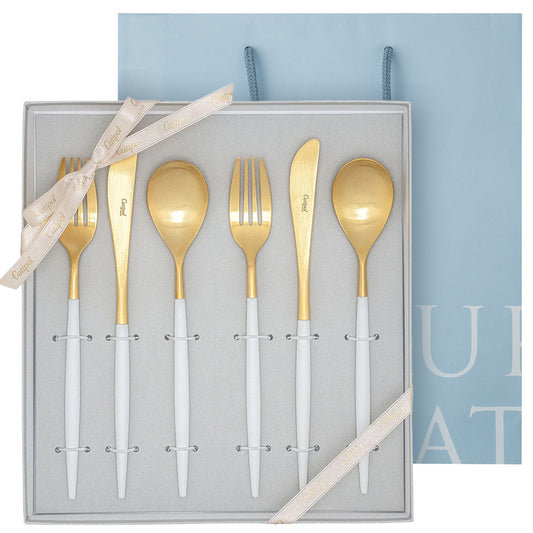 【正規取扱店】 クチポール MIO/ミオ ディナー 6本 ギフトセット ホワイト ゴールド