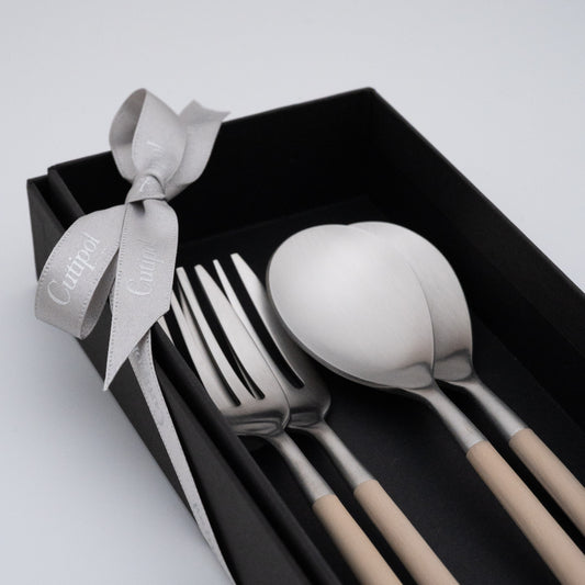 【正規取扱店】 クチポール MIO/ミオ デザート 4本 ギフトセット アイボリー シルバー