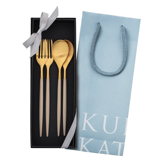 【正規取扱店】 クチポール MIO/ミオ デザート 4本 ギフトセット アイボリー ゴールド