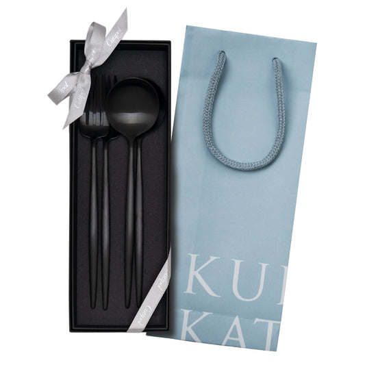 【正規取扱店】 クチポール MOON/ムーン ディナー 4本 ギフトセット マットブラック