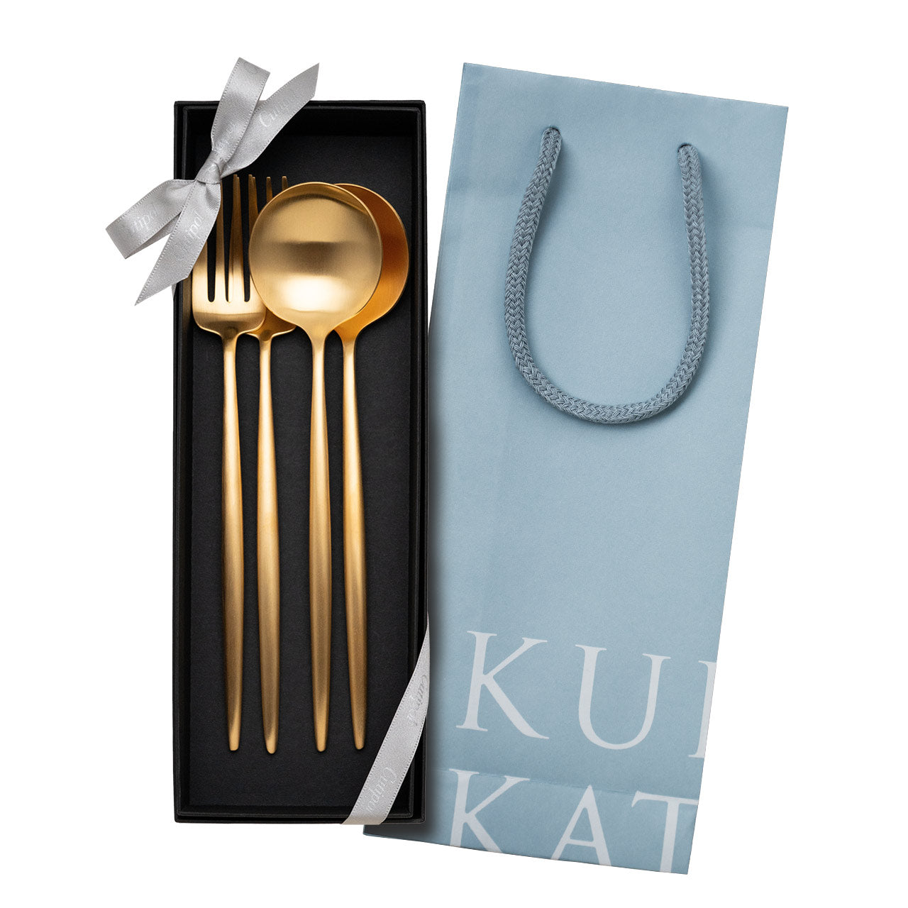 【正規取扱店】 クチポール MOON/ムーン ディナー 4本 ギフトセット マットゴールド