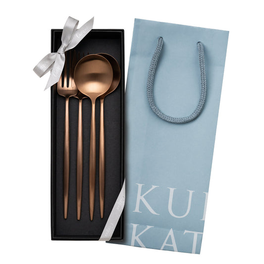 【正規取扱店】 クチポール MOON/ムーン ディナー 4本 ギフトセット アンバーゴールド