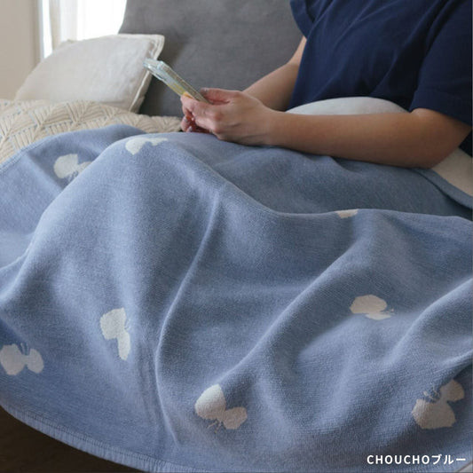 クリッパン×ミナ・ペルホネン シュニールコットン ハーフブランケット CHOUCHO 90×140cm