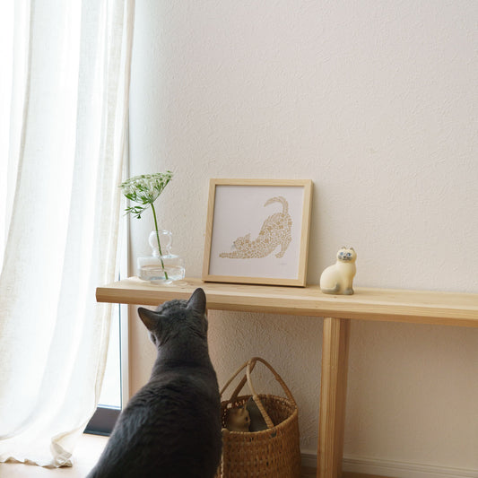 ねこくら×sotlight Fluffy CAT ポスター + フレーム 20 Stretching 伸び