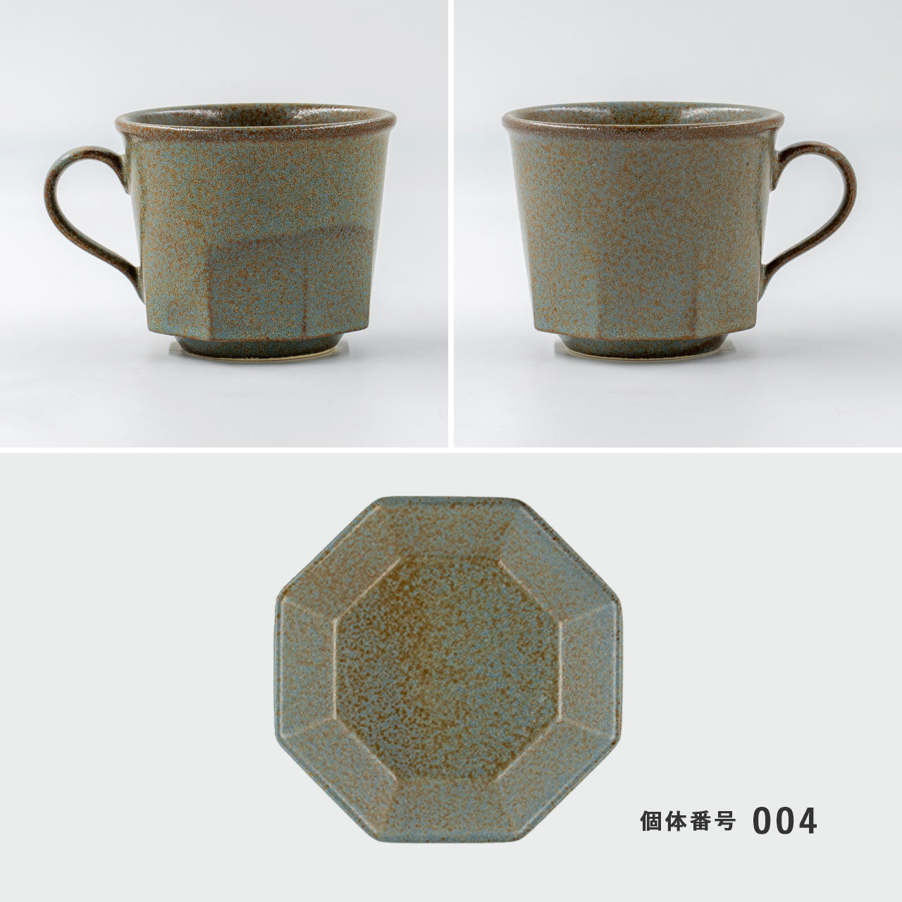 【個体で選べる】カップ&ソーサー グレー Ancient Pottery