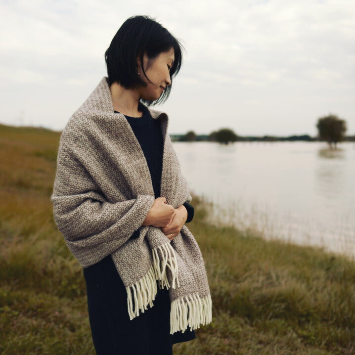 ツイードミル ストール ブランケット illusion 70x183cm キルトピン付き TWEEDMILL