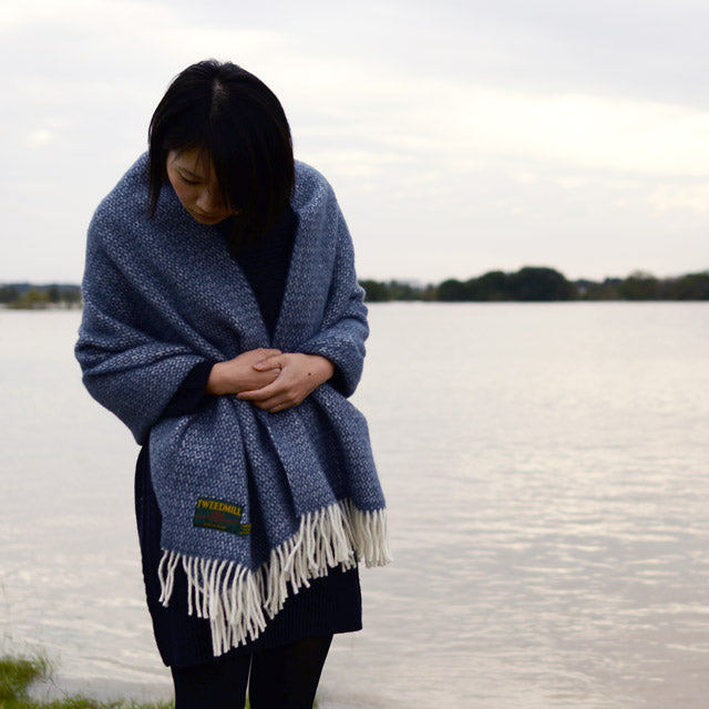ツイードミル ストール ブランケット illusion 70x183cm キルトピン付き TWEEDMILL