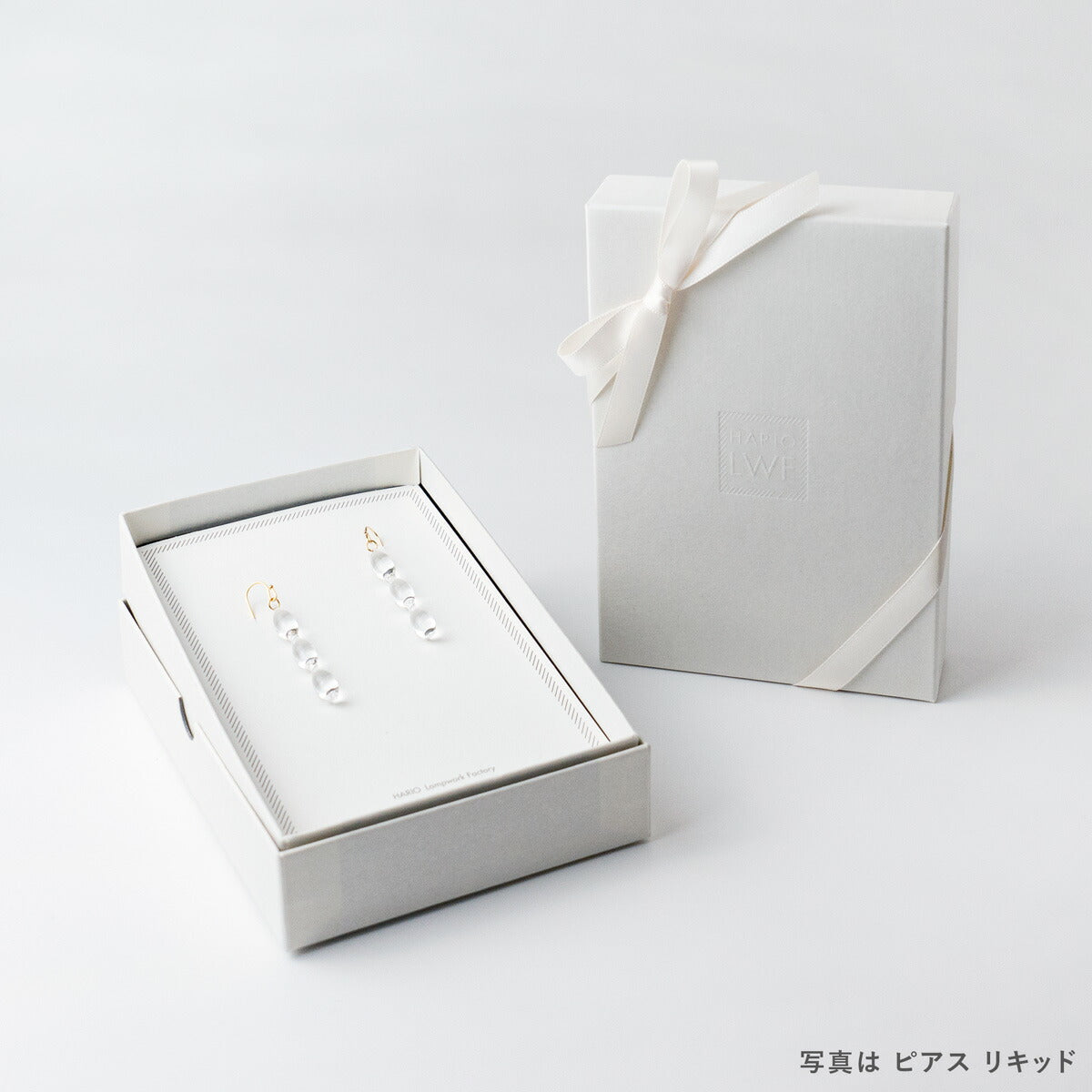 【リボンラッピング済み】HARIO lwf スモールサークル ピアス ハリオランプワークファクトリー