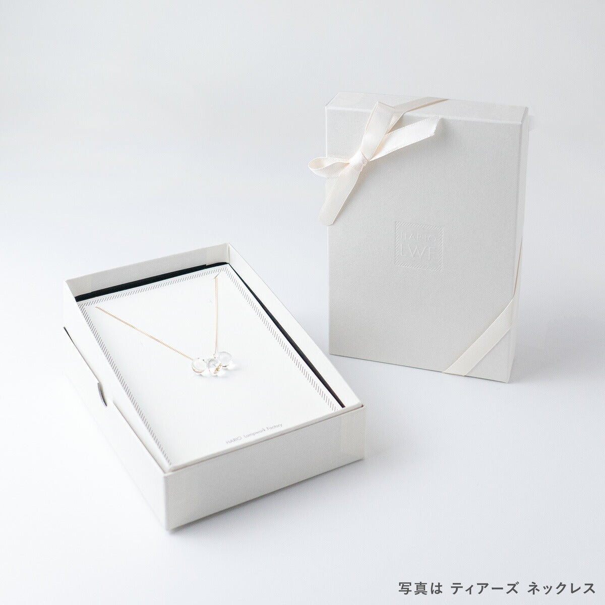【リボンラッピング済み】HARIO lwf ティアーズ ネックレス ハリオランプワークファクトリー