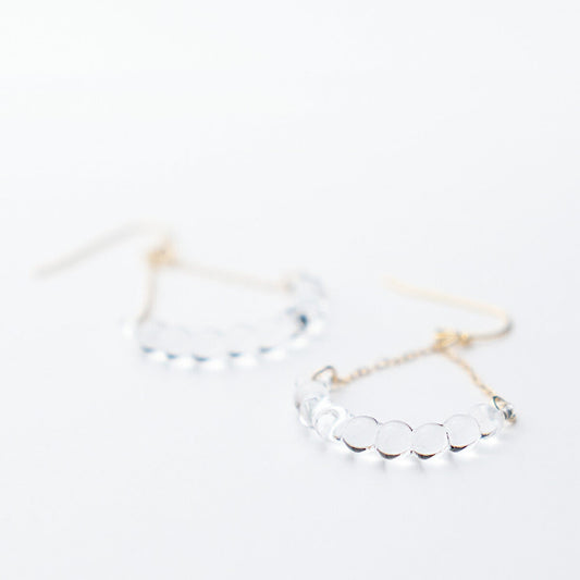 【リボンラッピング済み】HARIO lwf アール ピアス イヤリング ハリオランプワークファクトリー