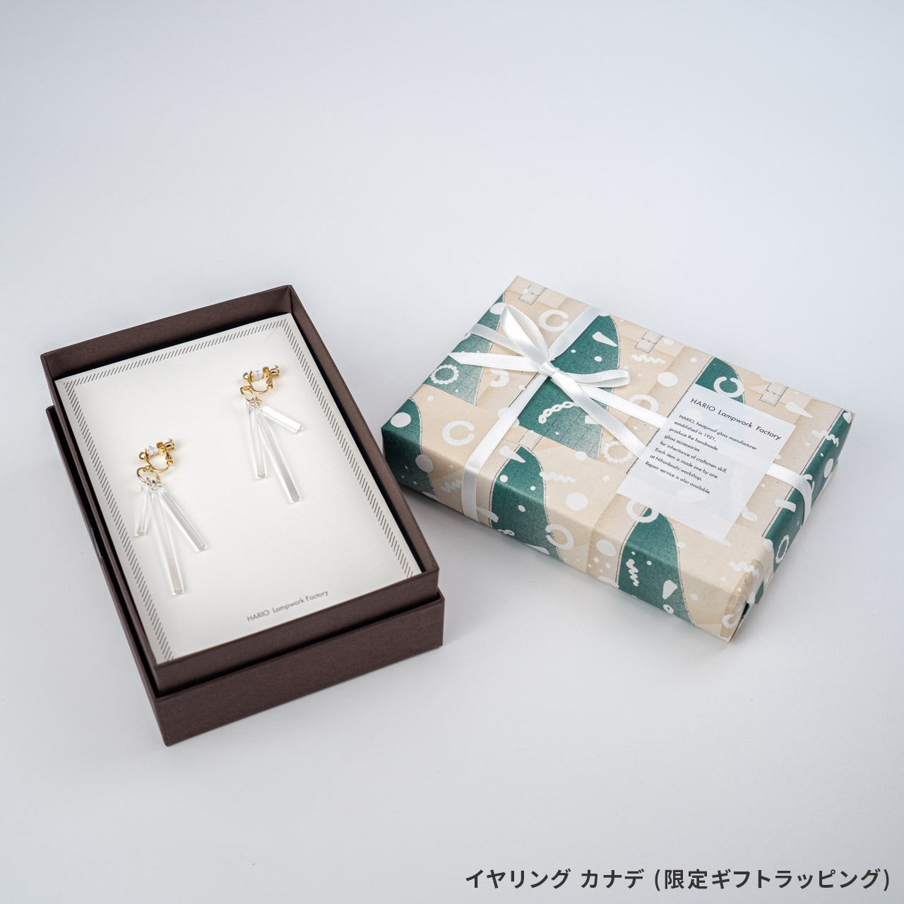 【リボンラッピング済み】HARIO lwf カナデ ピアス イヤリング ハリオランプワークファクトリー アクセサリー