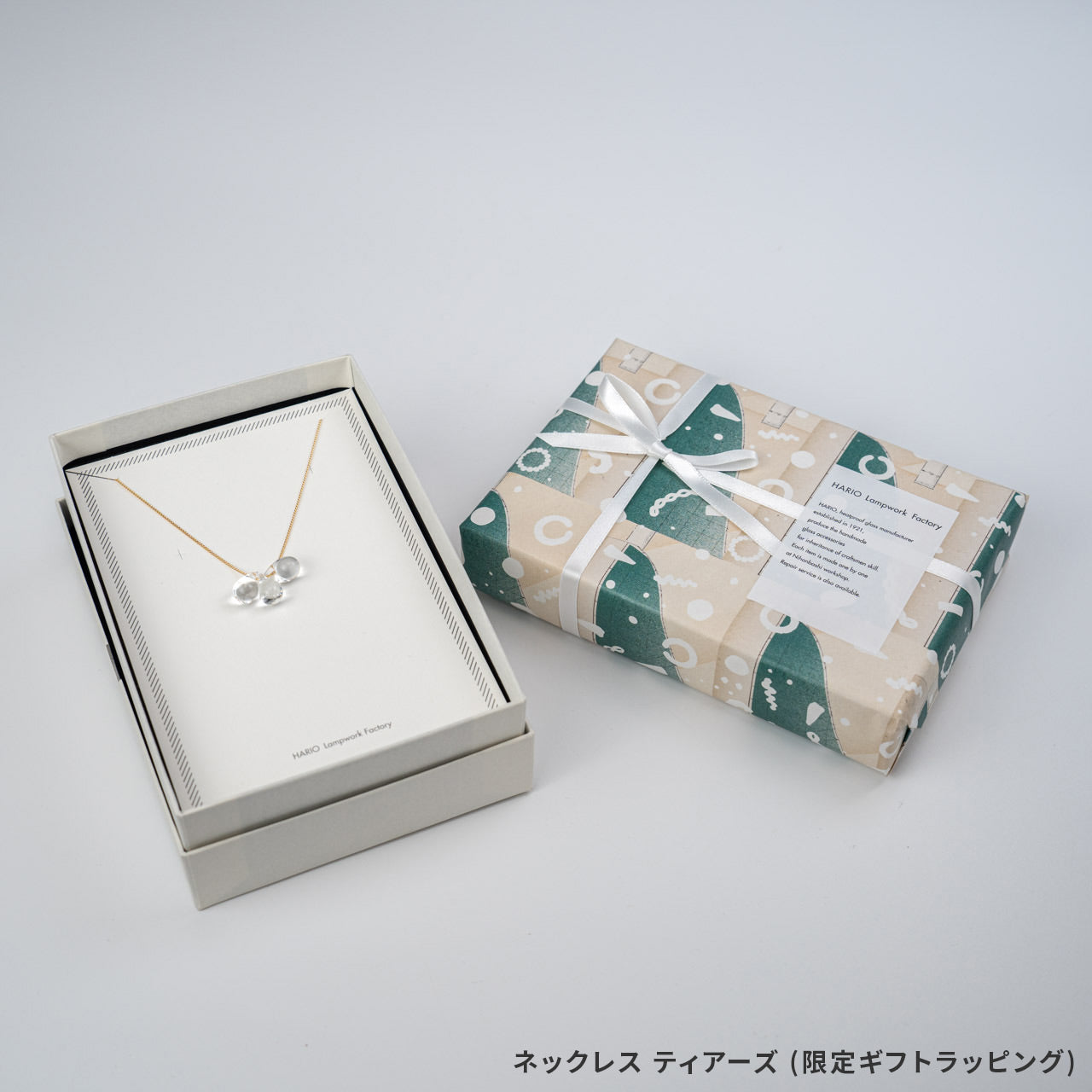 【リボンラッピング済み】HARIO lwf ティアーズ ネックレス ハリオランプワークファクトリー