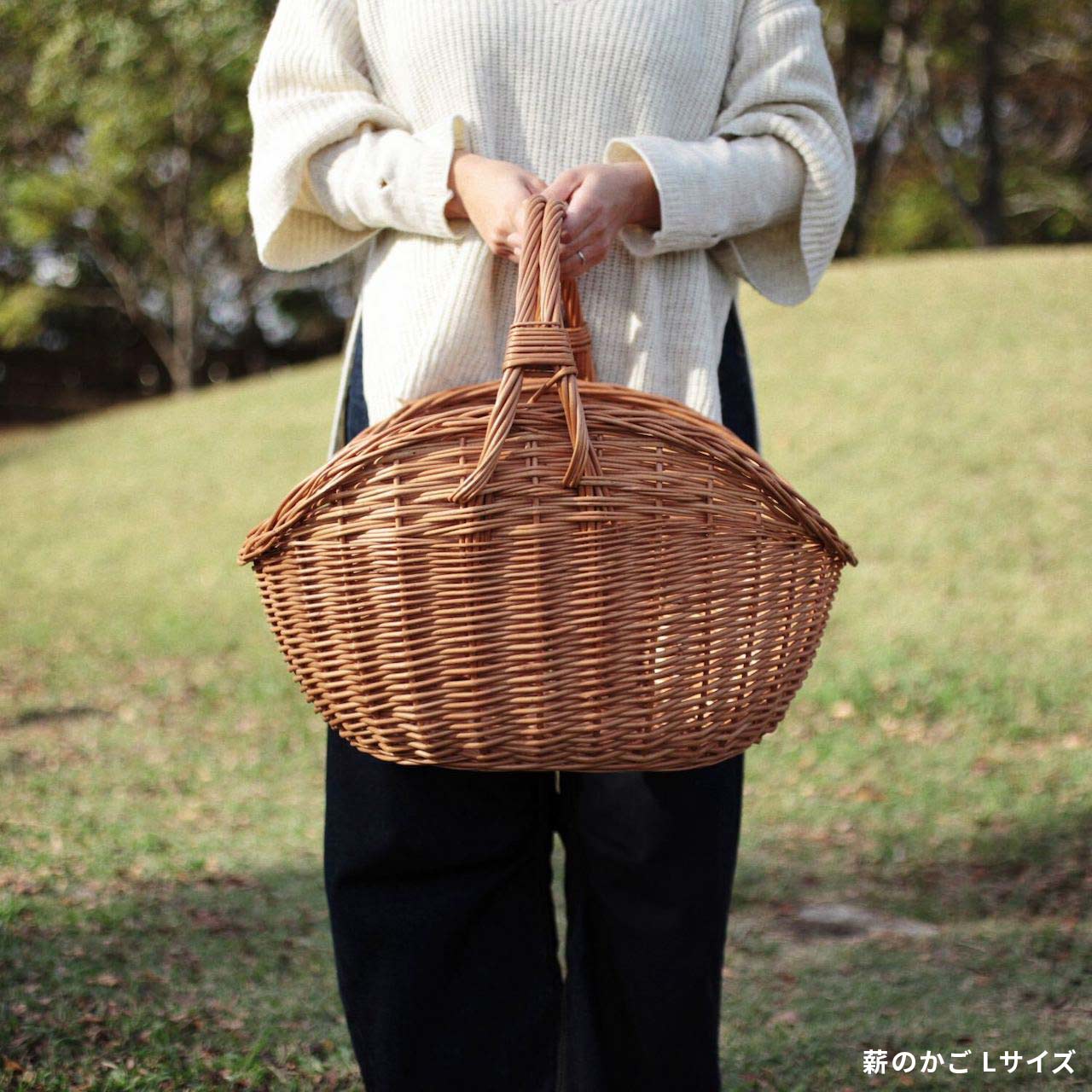 ねこがすっぽり入る ラトビア 薪のかご PinumuPasaule 2サイズ