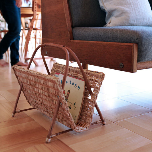 【選べる2タイプ】ラトビア 柳のマガジンバスケット PinumuPasaule