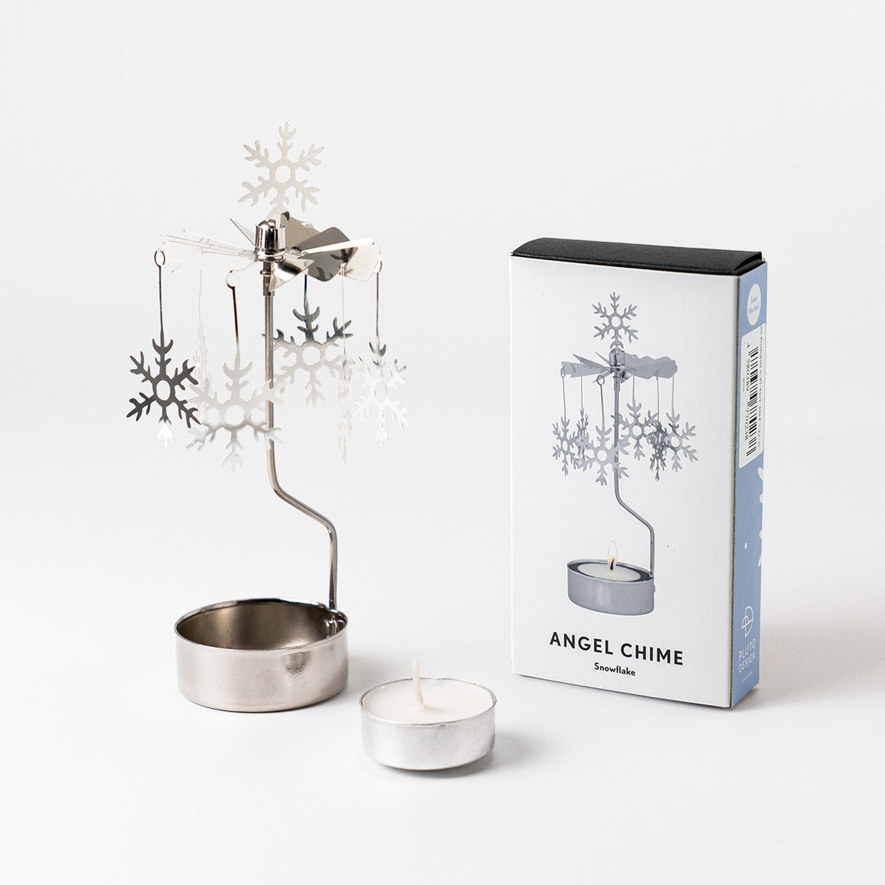Pluto Produkter ロータリーキャンドルホルダー スノーフレーク シルバー