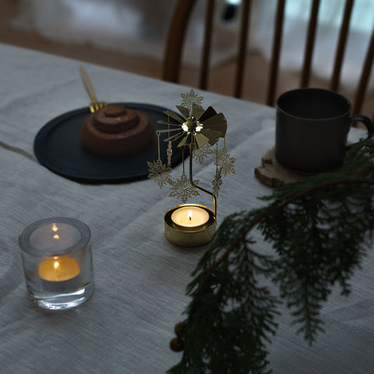 Pluto Produkter ロータリーキャンドルホルダー スノースター ゴールド