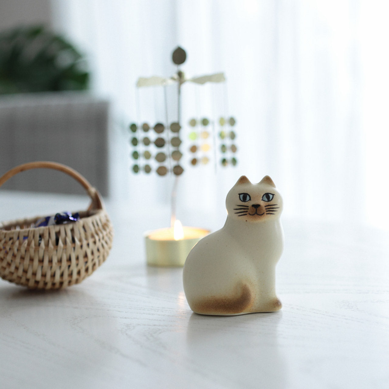 【個体で選べる】Lisa Larson リサラーソン Mans キャット マンズ ホワイト×ブラウン 正規品