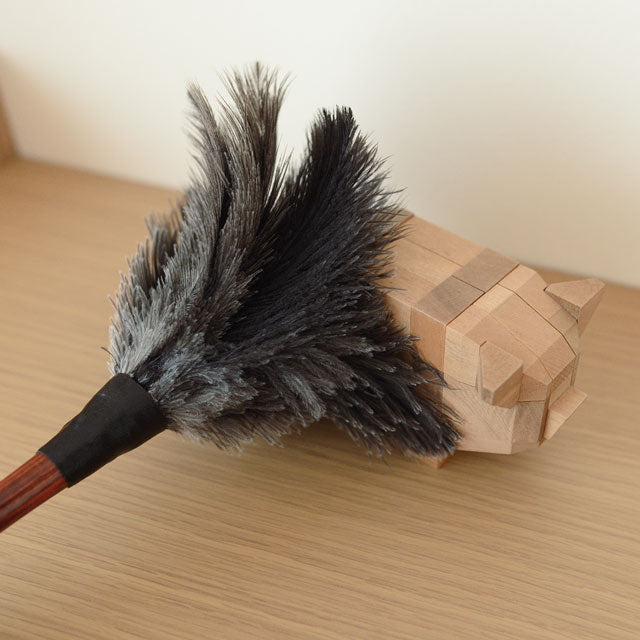 レデッカー オーストリッチ羽はたき ハンディ 30cm Black ミニ